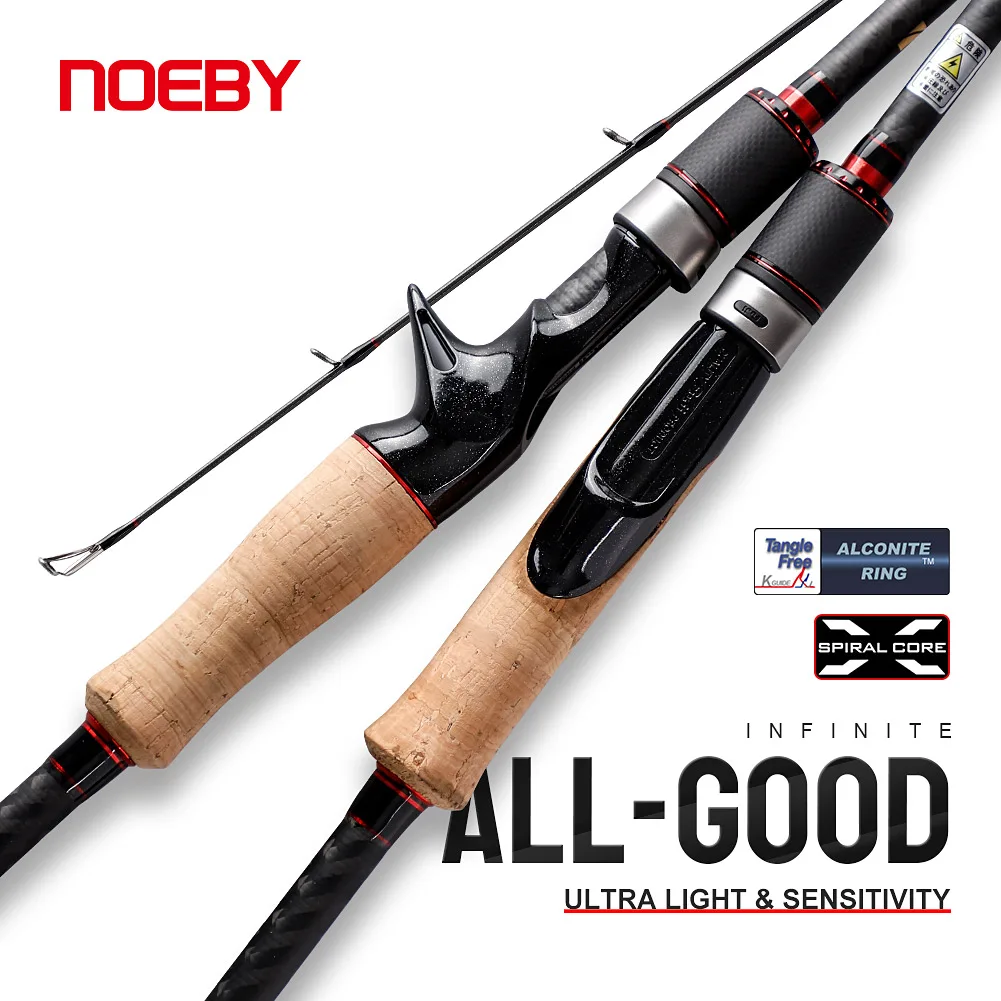 

Noeby Ultra Light Spinning Rod 2.29m 2.44m 7-28g Lure Weight Casting Fishing Rod Fuji Guide Reel Seat for Sea Freshwater Rods