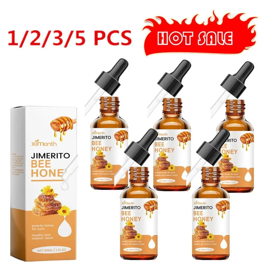 1-5XHoney Eye Care Liquid Refreshing To Relieve Eye Fatigue And Astringent Eye Soothing Eye Drops Jimerito Honey For Eyes Health