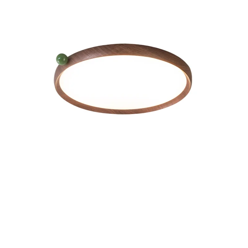 

Medieval style fruit bedroom living room ceiling light walnut grain full spectrum eye protection milk bean children's room