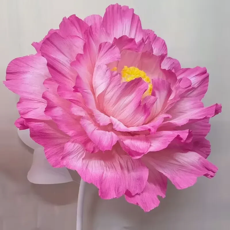 Artificial Peony Flower Head Large Paper Art Finished Product DIY Handmade Wedding Home Decoration Anti-wrinkle Paper Guide New