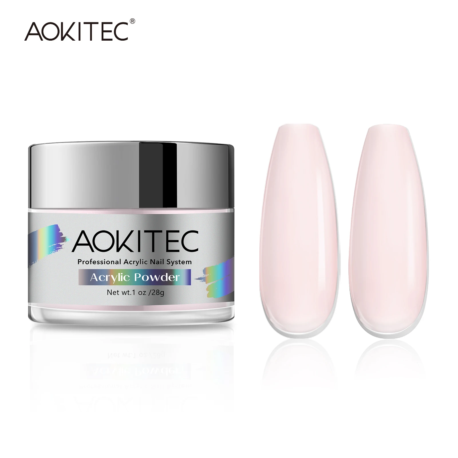 

Aokitec 1OZ/2OZ Acrylic Powder French Nail Art Starter Design for Nail Carving Extension Adhesive Decoration Manicure Salon