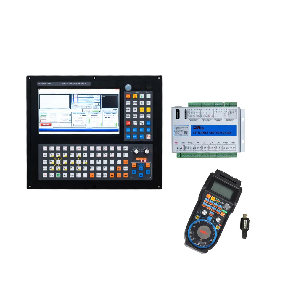 

Mach3 System 3 Axis 4 Axis 6 Axis CNC Control System CNC Computer with Control Panel & Breakout Board &Handwheel for CNC Router