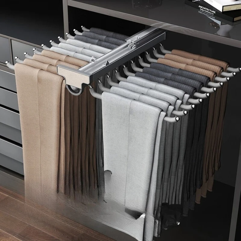 

Built-in household telescopic slide rails pull-out top-mounted side-mounteds damping pants pulls multi-functional