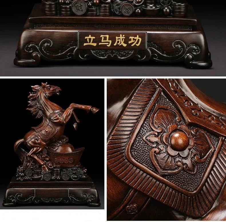 Imagem -04 - Chinese Lucky Animal Ornamentos Horse to Success Porch Indoor tv Cabinet Opening Decoração Presentes Sala de Estar