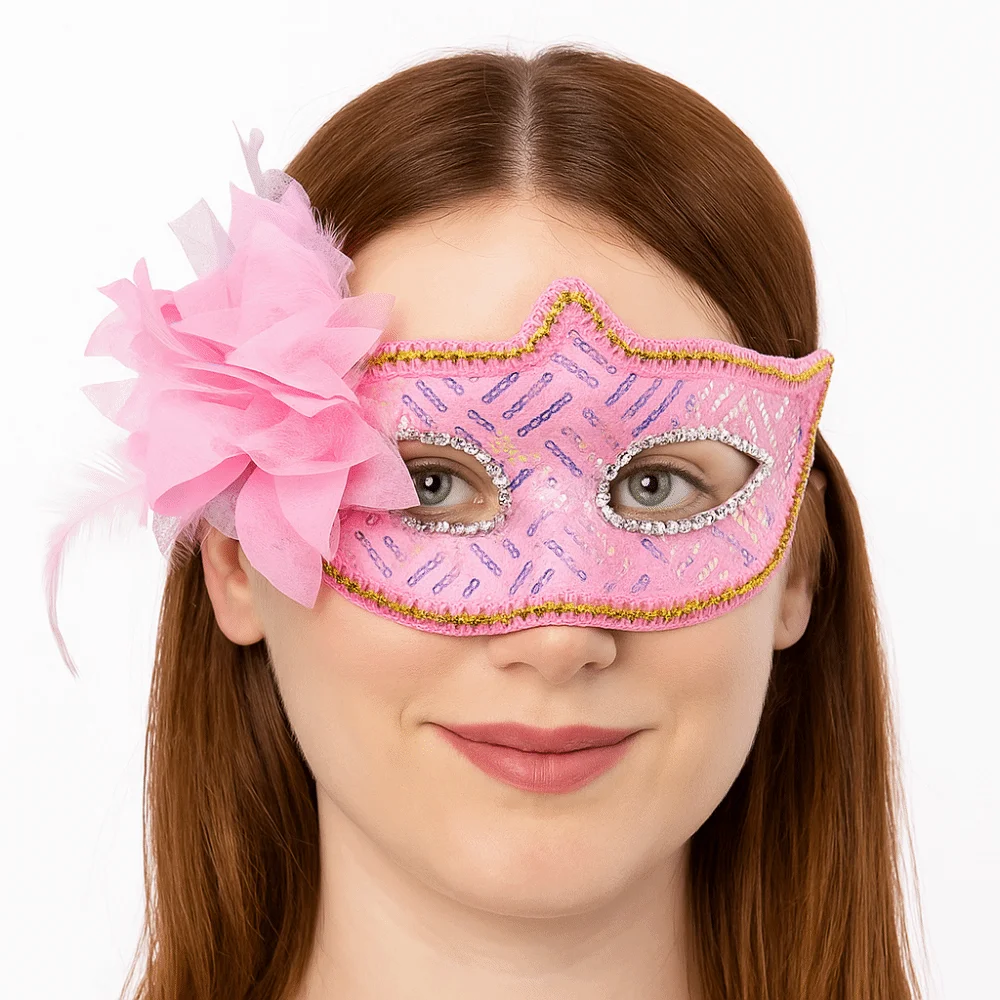 スパンコールハロウィンパーティーマスクプラスチックフェザーハーフフェイスカバーハロウィンドレッシングコスプレ小道具フラワーマスクハロウィンパーティー