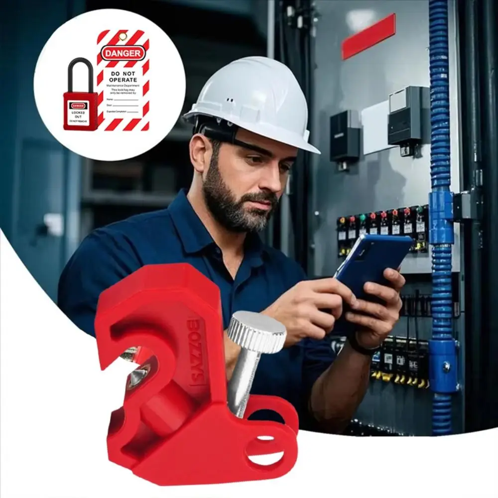 

Durable Circuit Breaker Lockout Device Tool-Free Lock Reinforced Nylon Lockout Isolation Device Universal Safe Breaker Lock
