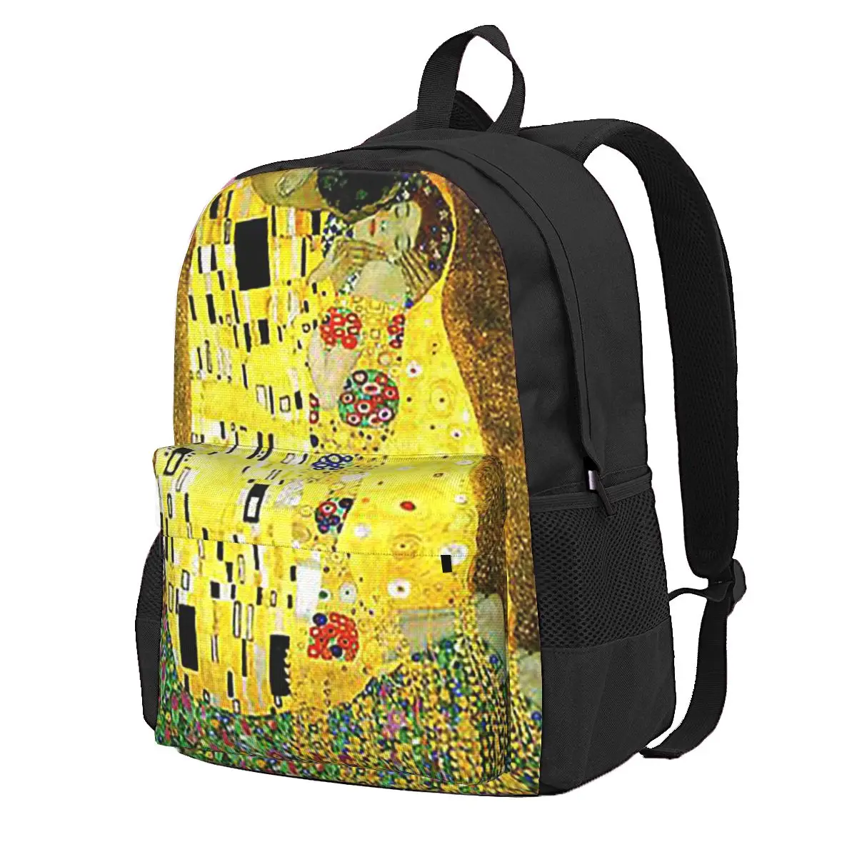 

The Kiss By Gustav Klimt Student Backpack School Bag Hiking Travel Daypack for Men Women Fashion Bookbag Shoulder Bags