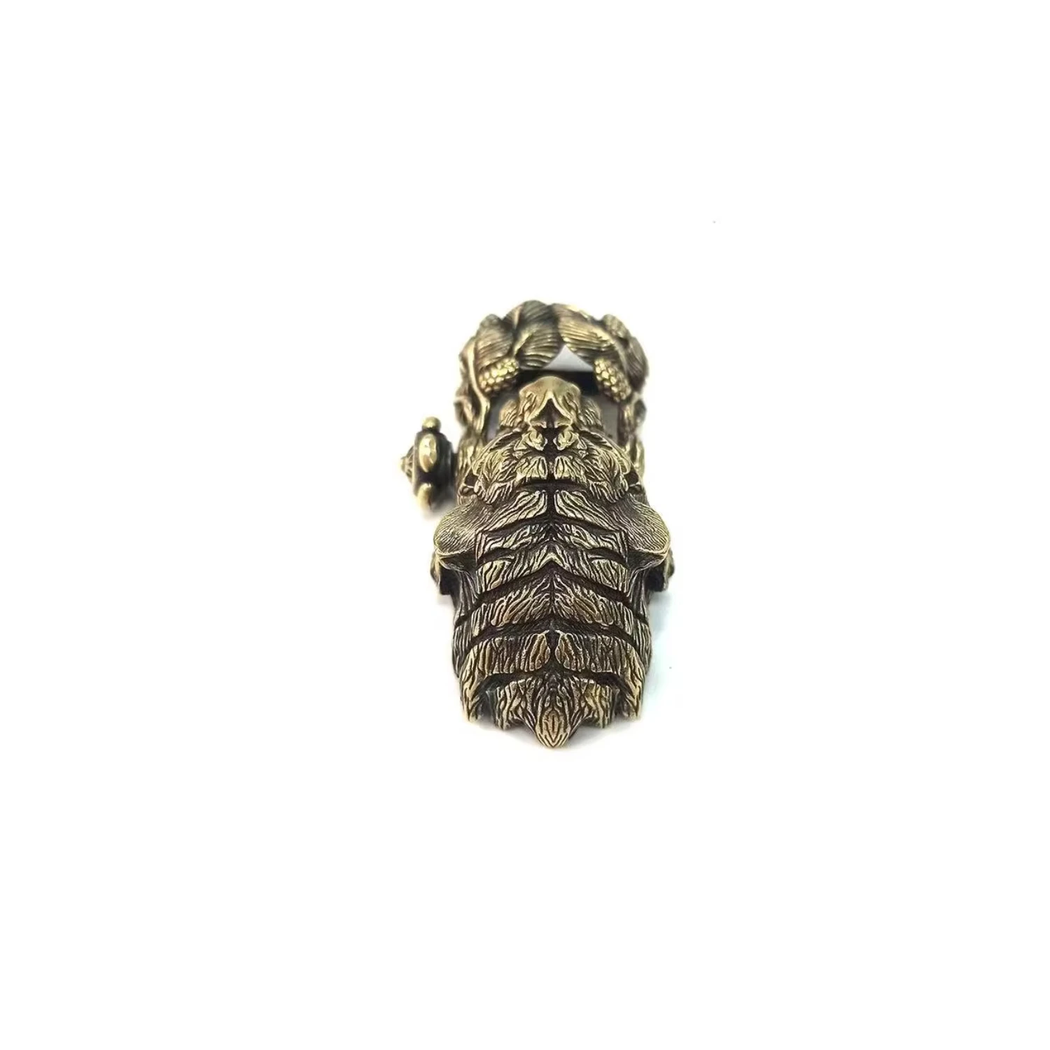 DIY Outdoors Brass Tiger  Bracelet EDC 1 Set Paracord Buckle Beads Surviva Tools Accessories Pendant Parts