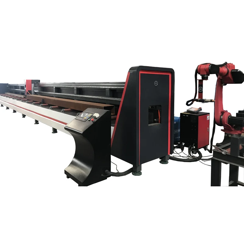 KR-XH1000 Steel Structural CNC Plasma H Beam Cutting Welding Robot Line