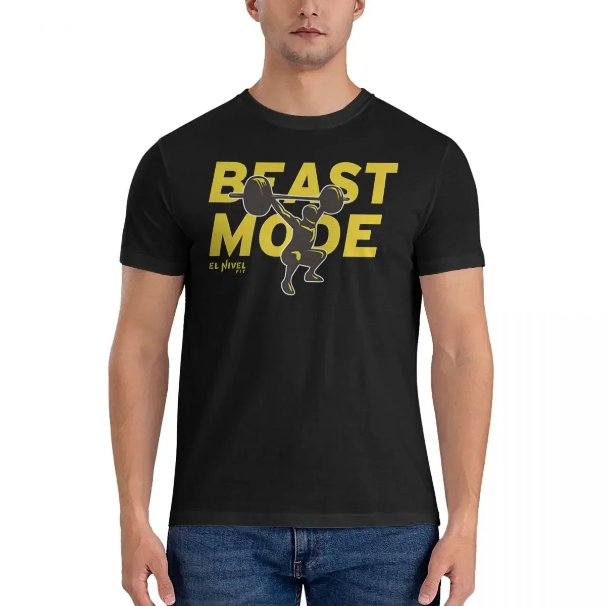 Beast Mode Version T Shirts Men Pure Cotton Novelty T-Shirts Crew Neck Crossfit Tees Short Sleeve Clothing Birthday Gift