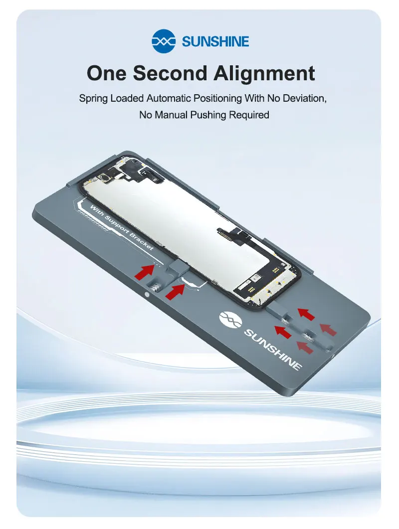 

SUNSHINE SS-061A Alignment Laminating Mold Accurate Positioning Fitting for iPhone 12-17 series Screen OCA Cover Plate Tools