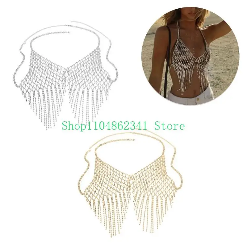 5ASD Women Rishonesons شرابات المحاصيل أعلى ملهى ليلي الرسن سلسلة الجسد