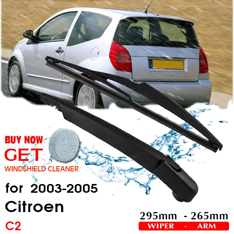 

BROSHOO Car Rear Wiper Blades Back Windscreen Wiper Arm For Citroen C2 Hatchback (2003-2005) 295mm,Windshield Auto Styling