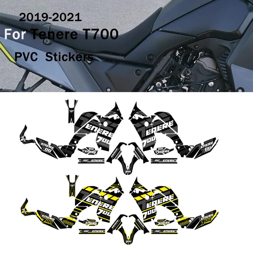 FOR YAMAHA Tenere T700 XTZ 700 T7 2019 2020 2021 Motorcycle Fuel Tank Stickers Pad Decal Set Kit Protector Trunk Luggage