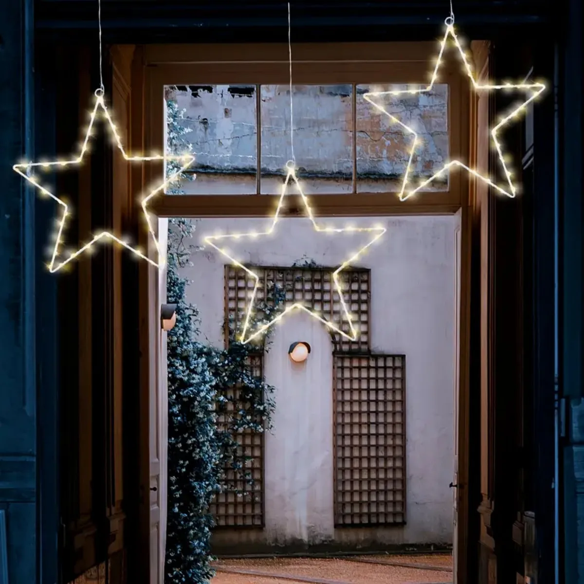 1/3 Pcs Christmas Window Star Lights Battery Operated Christmas Decorations 8 Lighting Modes For Home Outdoor Indoor Porch Decor