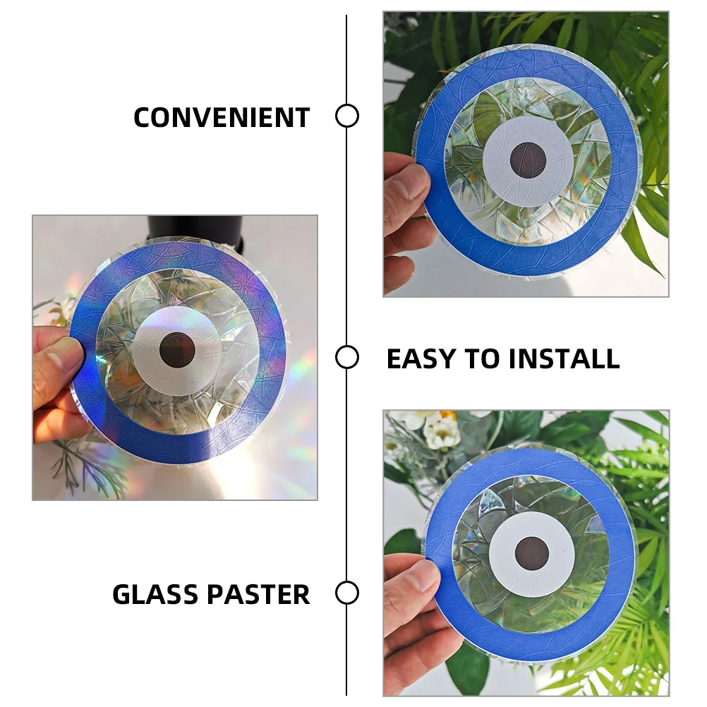 

Rainbow Projection Prism Window Sticker Glass Cling Easy Remove Bird Safety Decorative Window Film Rainbow Stickers