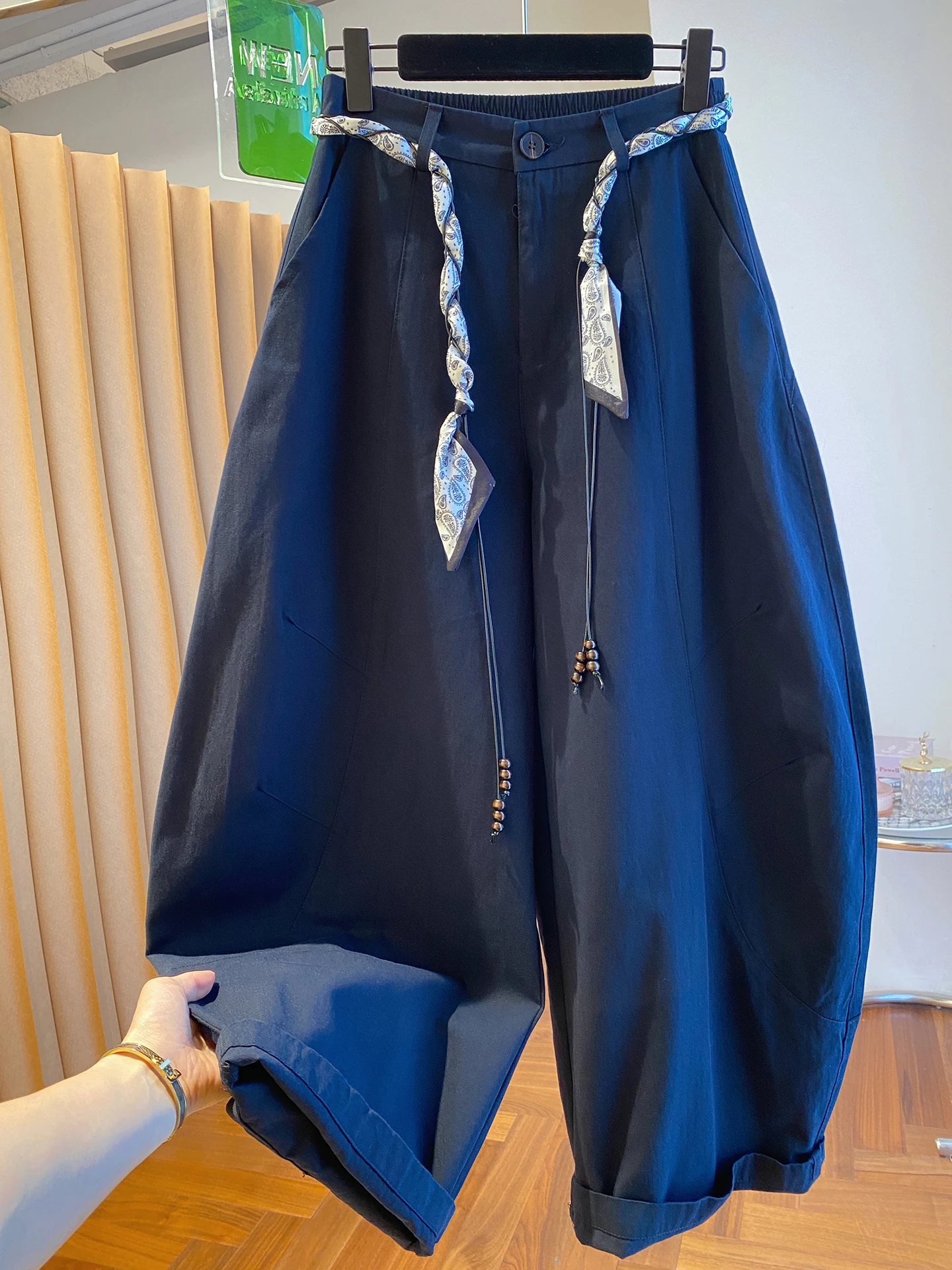 

Брюки женские быстросохнущие хлопковые осенние французские шикарные лоскутные в клетку сложенные вельветовые городские профессиональные многослойные уличные брюки для поездок на работу