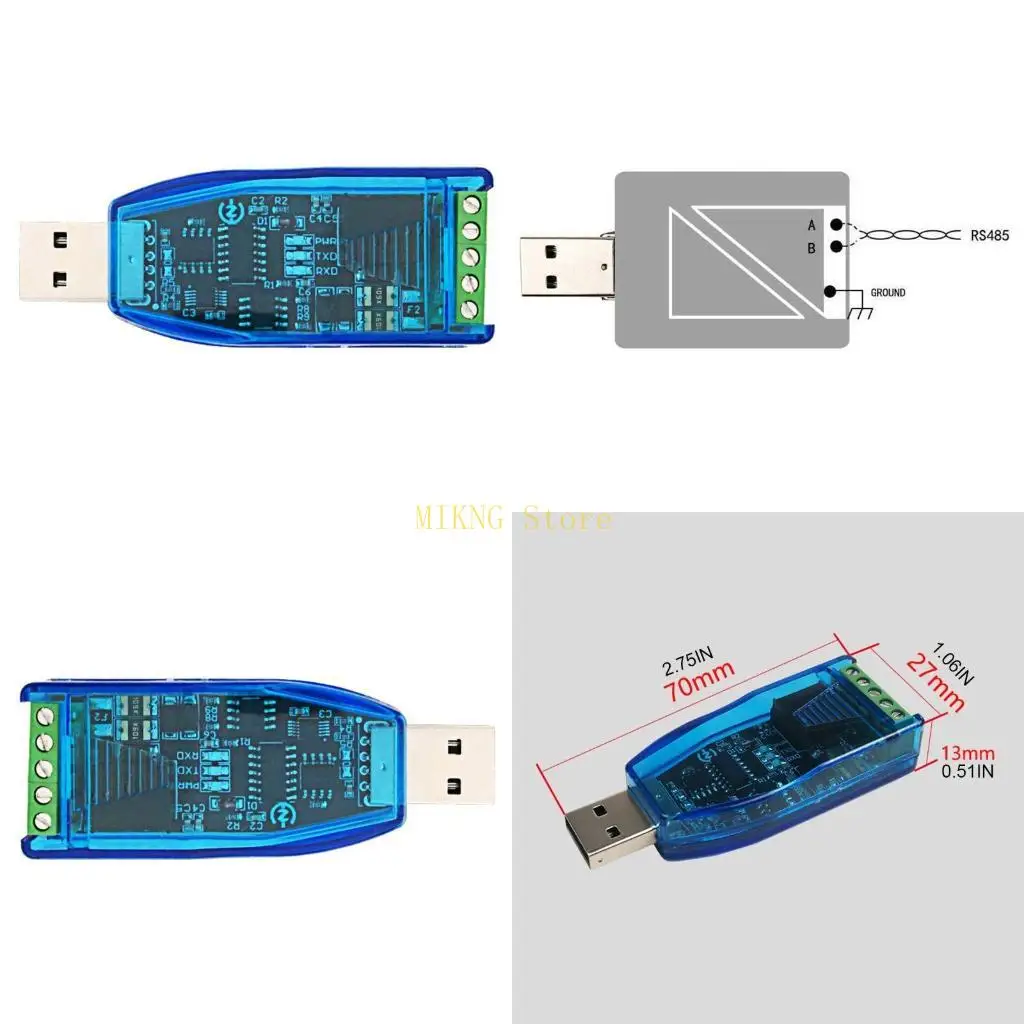 Geïsoleerde industriële USB naar RS485 communicatiemodule s voor bescherming converteren verkoop