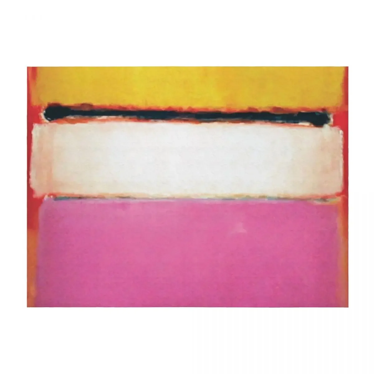 

Mark Rothko | White Center (Yellow, Pink and Lavender on Rose) Throw Blanket Hairys Camping Hair Beautifuls Blankets
