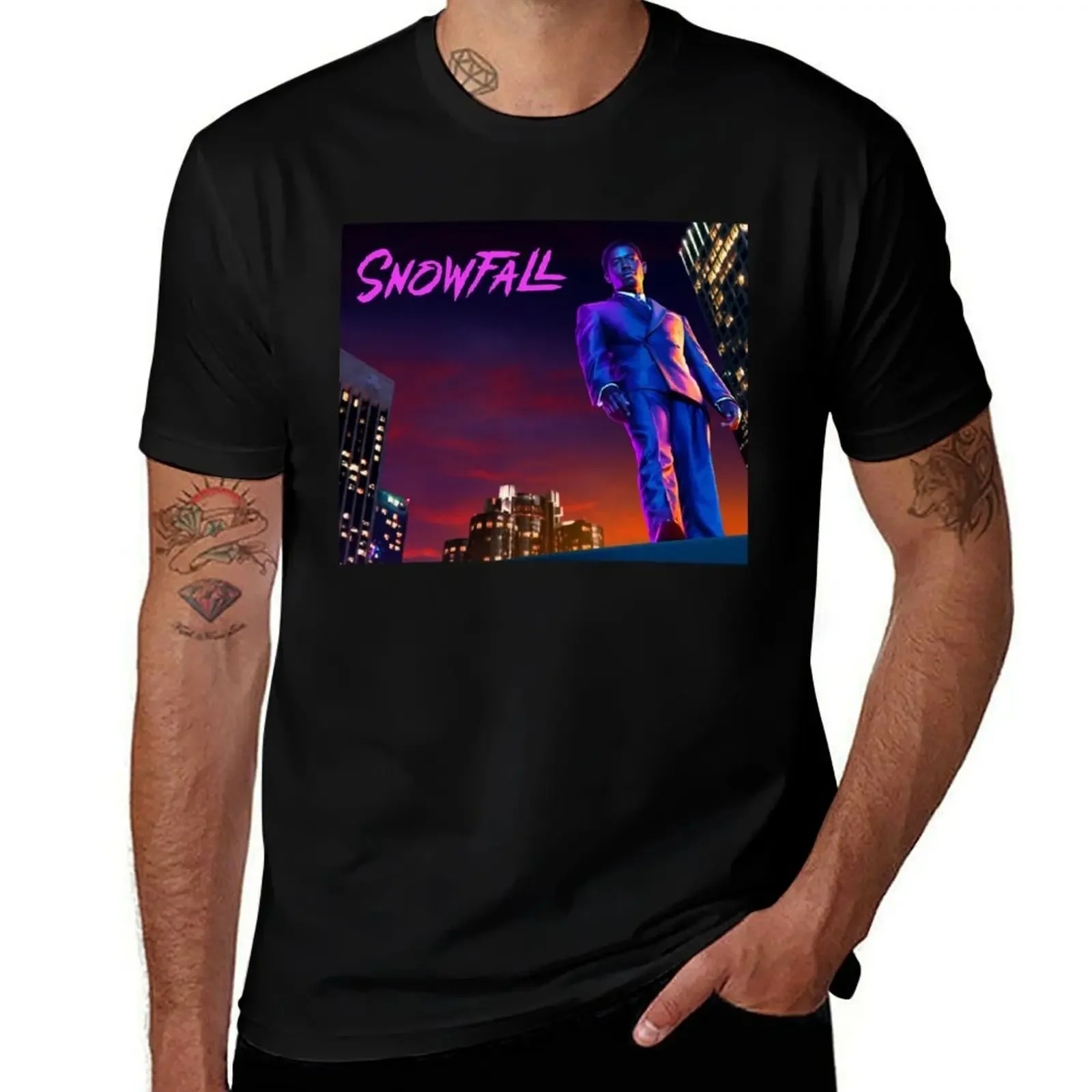 

Snowfall Fx Tv Show T-Shirt Anime t-shirt football t shirt custom t shirt mens t shirts top quality