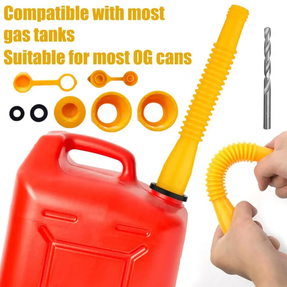 Juego de reemplazo de caño de tanque de Gas con boquilla Flexible, amplia compatibilidad, instalación Simple, Kit de caño de lata de Gas, 1 Juego