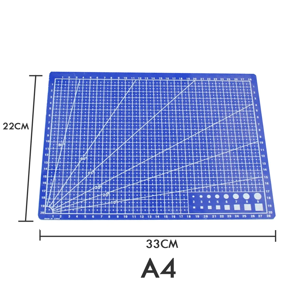 A3/A4 Pvc dikdörtgen izgara hatları kesme Mat aracı plastik zanaat Diy araçları 45cm * 30cm