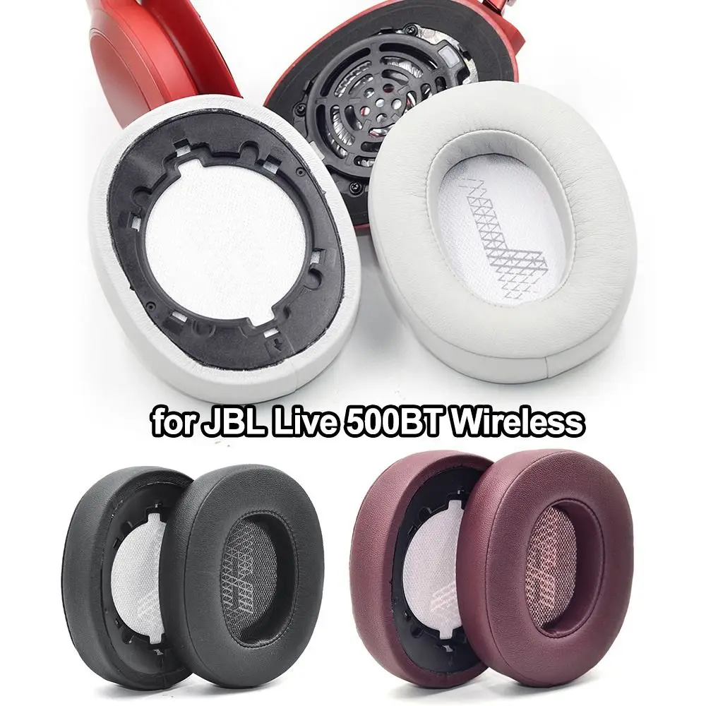 1 Pair Replacement Earmuffs Foam Pad Ear Pads Headphones Accessories Earbuds Cover Ear Cushion for JBL Live 500BT Wireless