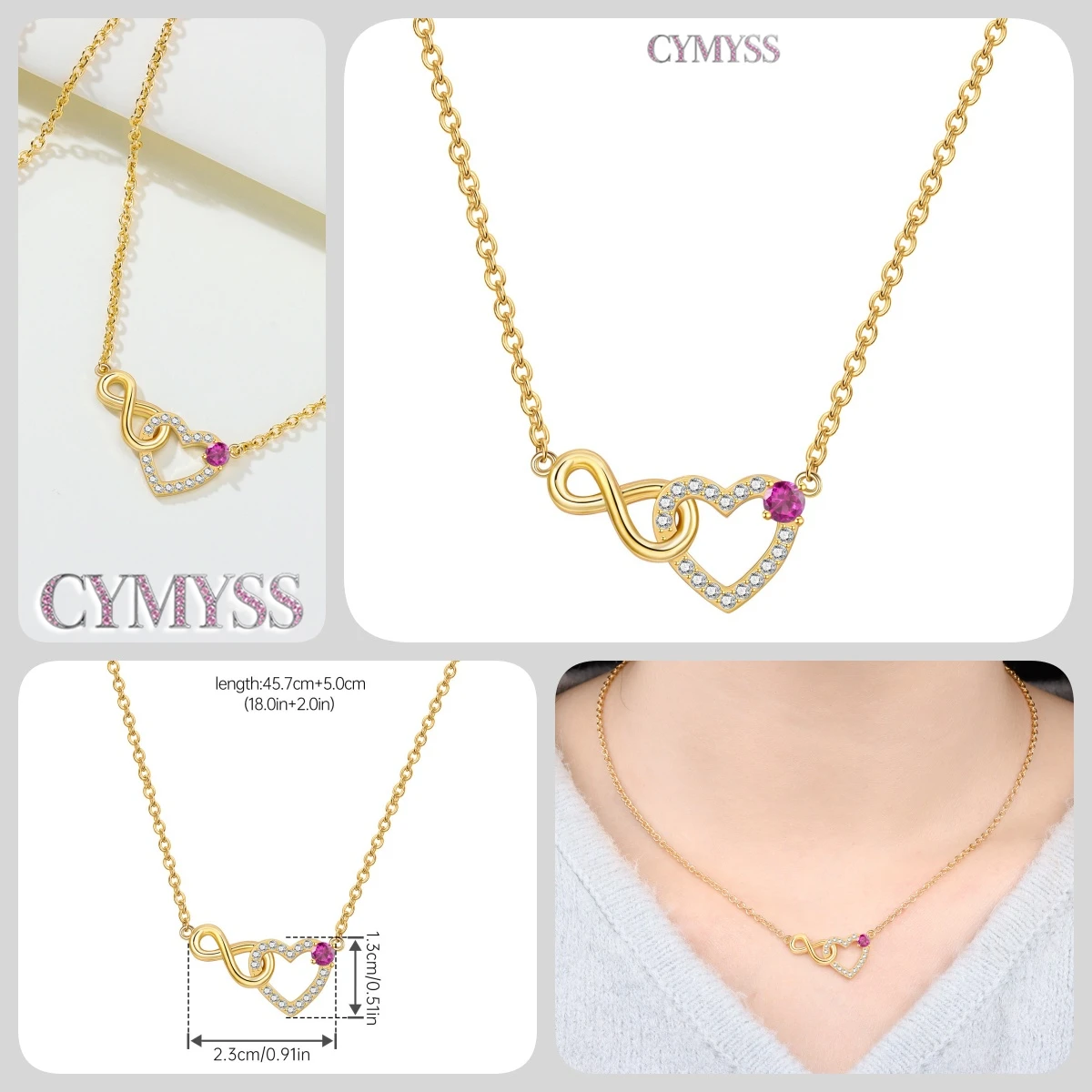2026 Original 925 Sterling Silver Planet Necklace Love Heart Zircon Inlaid Romantic Fashion Fine Jewelry Party Gifts for Women