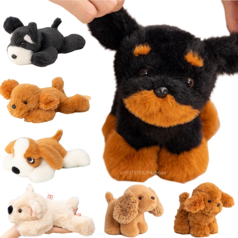 20cm de dibujos animados lindo perro de venta caliente muñeco de peluche sentado Bichon Schnauzer West Highland Teddy decoración del hogar regalo relajante para niños