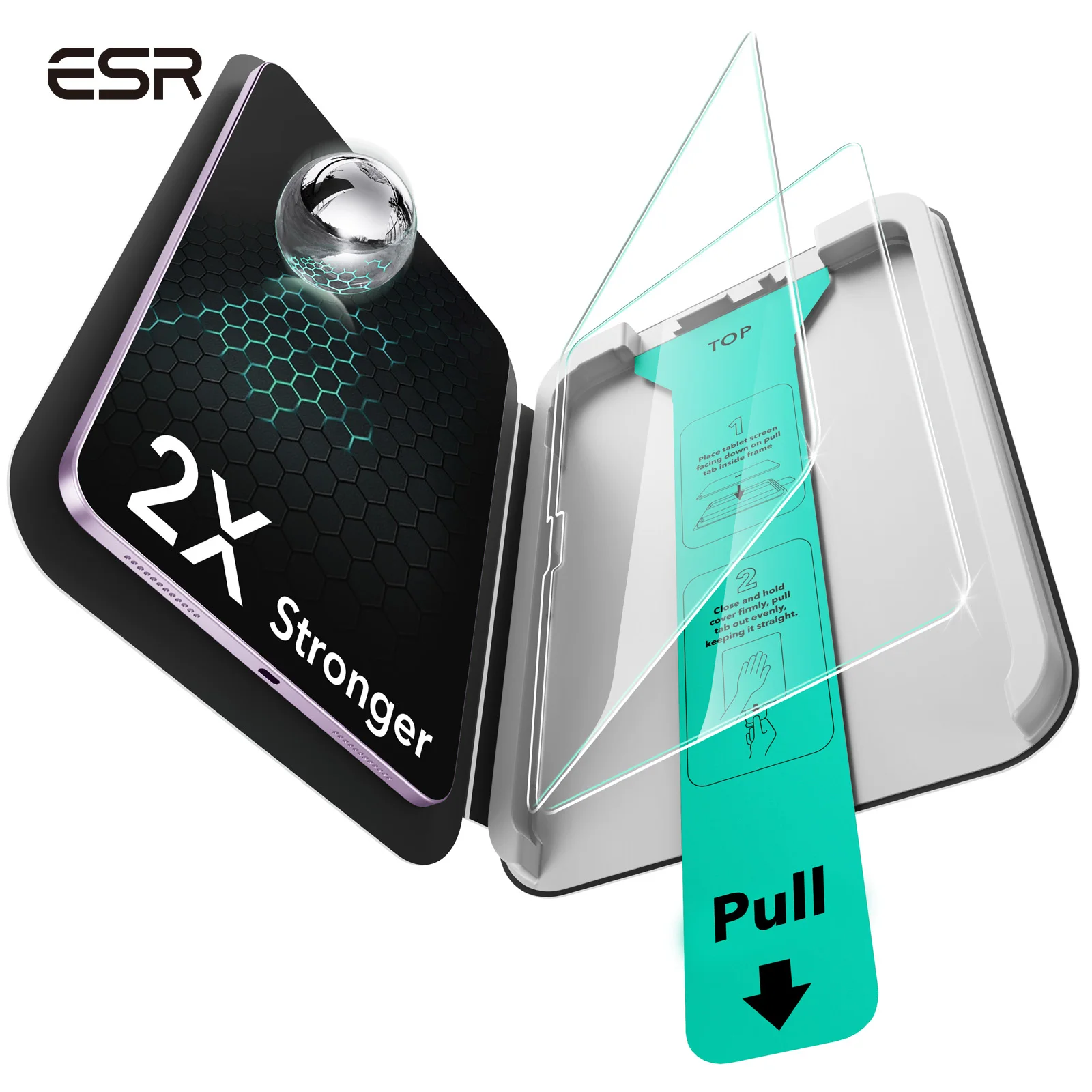 ESR 2 Pack Screen Protector for iPad Pro 11/13(2025/2024) Tempered Glass Film HD Air 13/ 11(M4/M3/M2)Tempered Glass Film