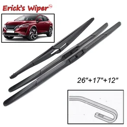 Erick's Wiper Front & Rear Wiper Blades Set For Nissan Qashqai J12 2021 - 2024 Windshield Windscreen Window Brushes 26