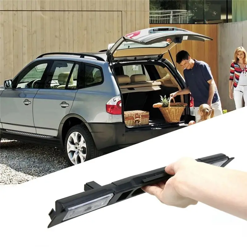 AMEXIAOXU Trunk Boot Lid Grip Handle With Key Button Light For BMW X3 E83 LCI 2.5L L6 2003-2010 Rear Handle Licence Plate Lid Tr