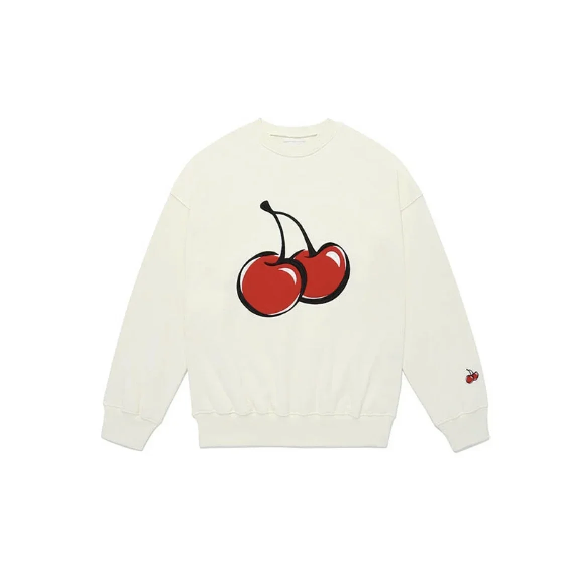

Korean Trendy Brand Kim Taeheng Hyunya The Same Men's Women's Printed Cherry Loose Pullover Sweater Autumn and Winter Warm Top