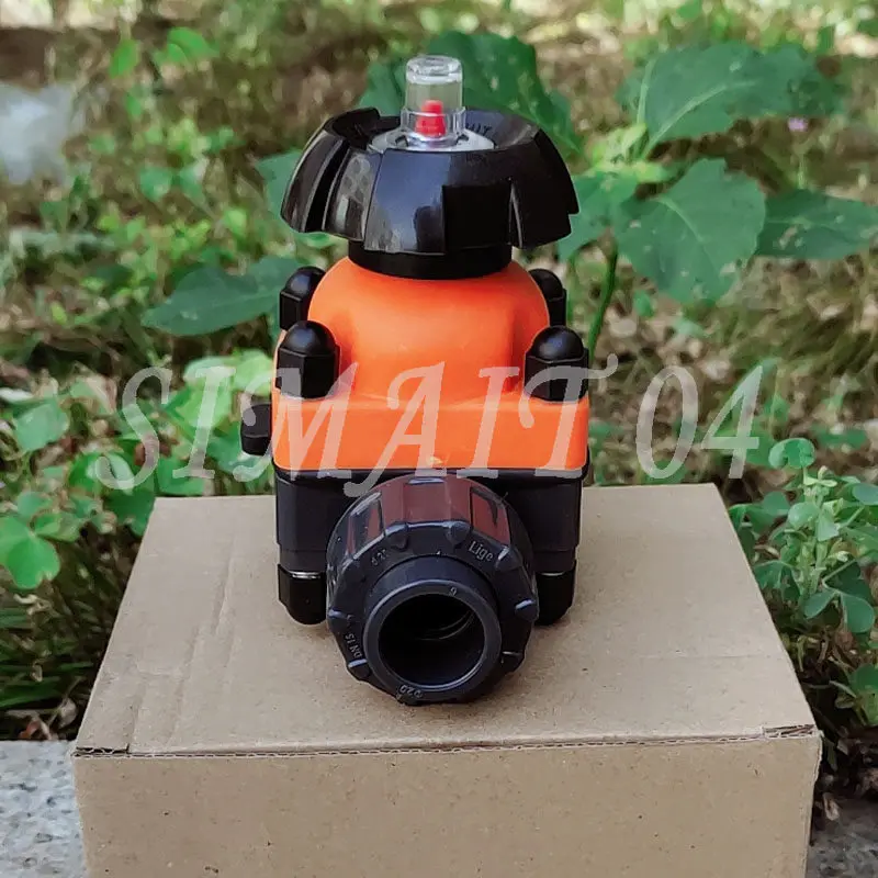 Double-order rotary diaphragm valve 15/20/25/32/40 plastic manual UPVC/PVDF with flexible connection