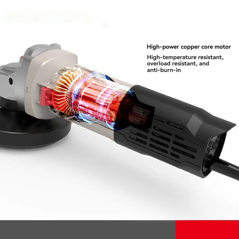220V High-power Small Electric Angle Grinder, Polishing Machine, Cutting Machine, Sanding Machine, Hand Sanding Wheel Machine view 3