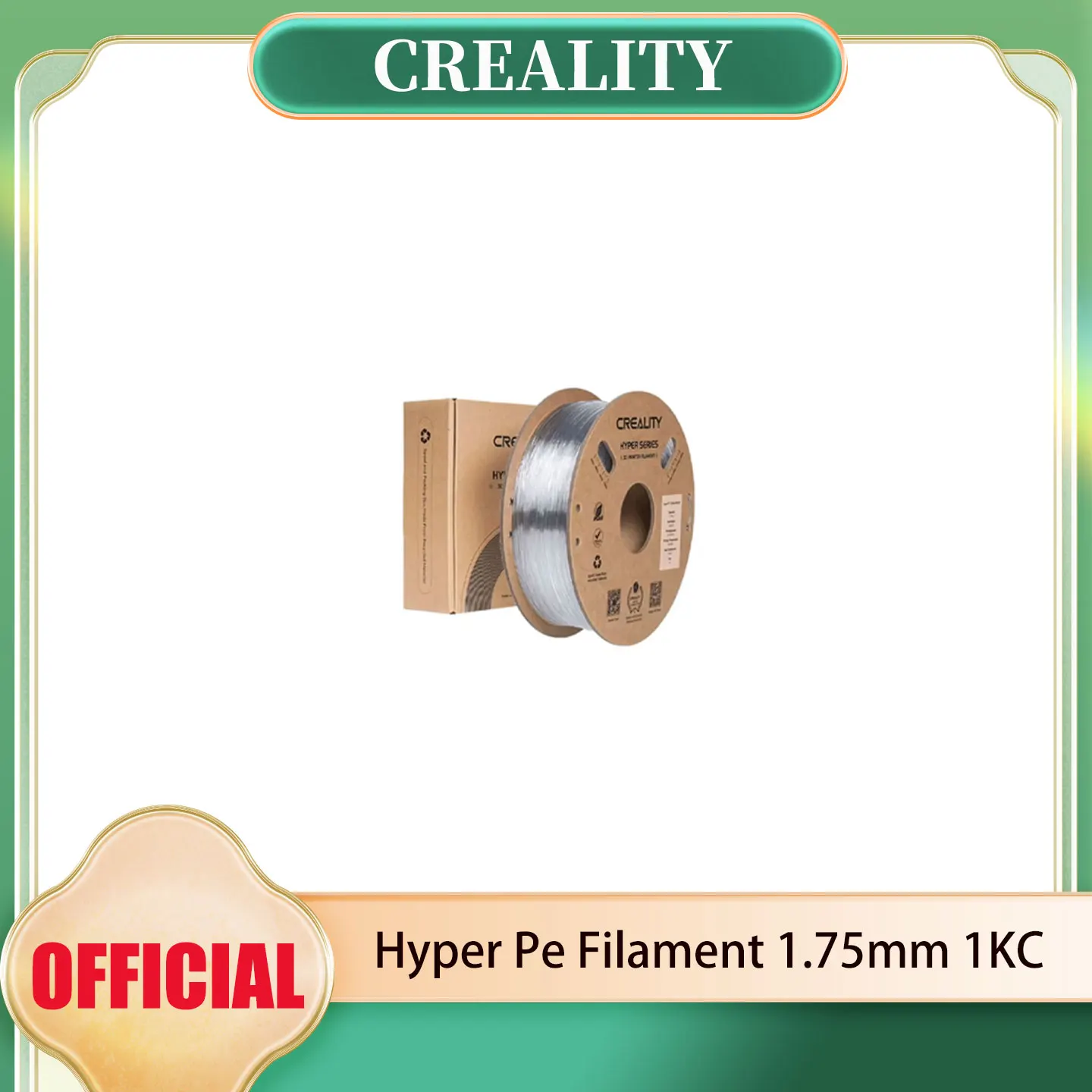 Creality Hyper PC 3D Printer Filament 1.75mm 1KG Transparent Rigid High Heat Resistant Tough New for All 3D Printers