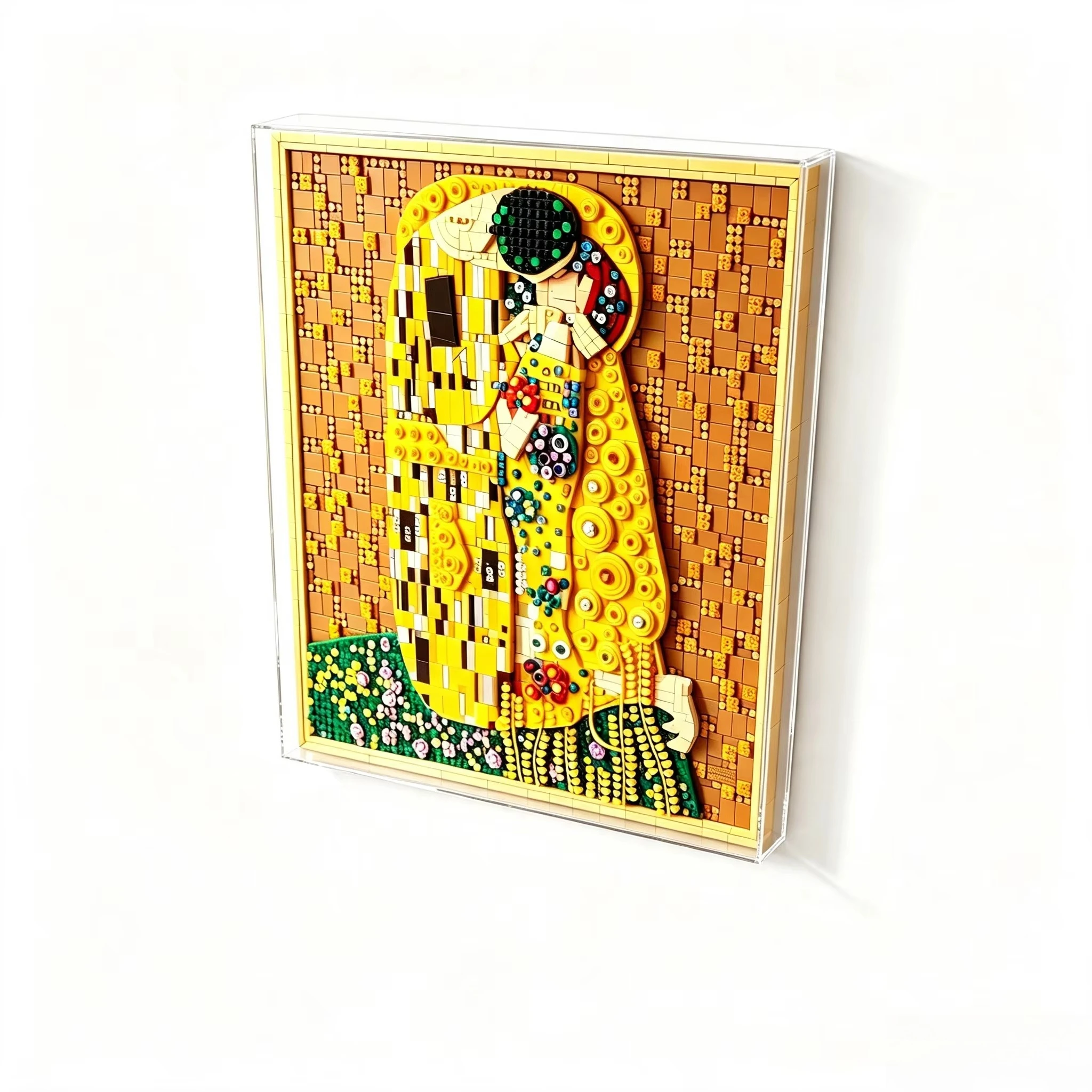 Suitable for LEGO 31221 Gokrim Art Painting (Kiss) Acrylic Photo Frame Dustproof Display Storage Box