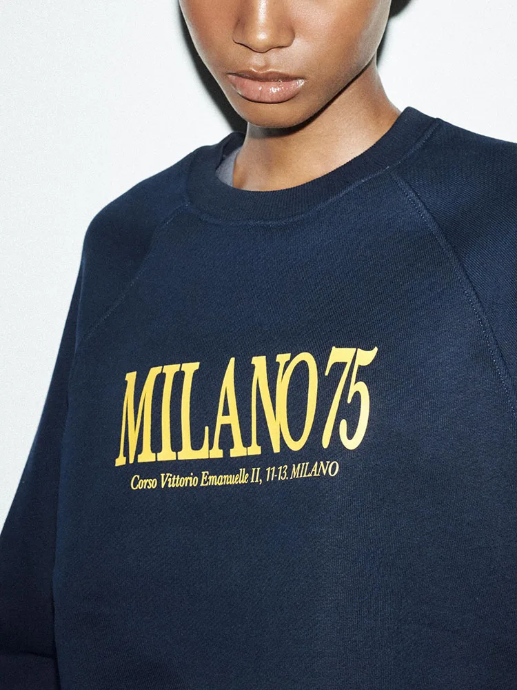 New 2025 Winter Women's Sweet Personali Match Long Sve round Ne Printed Sweatirt Casual Comfortable Loose Sle