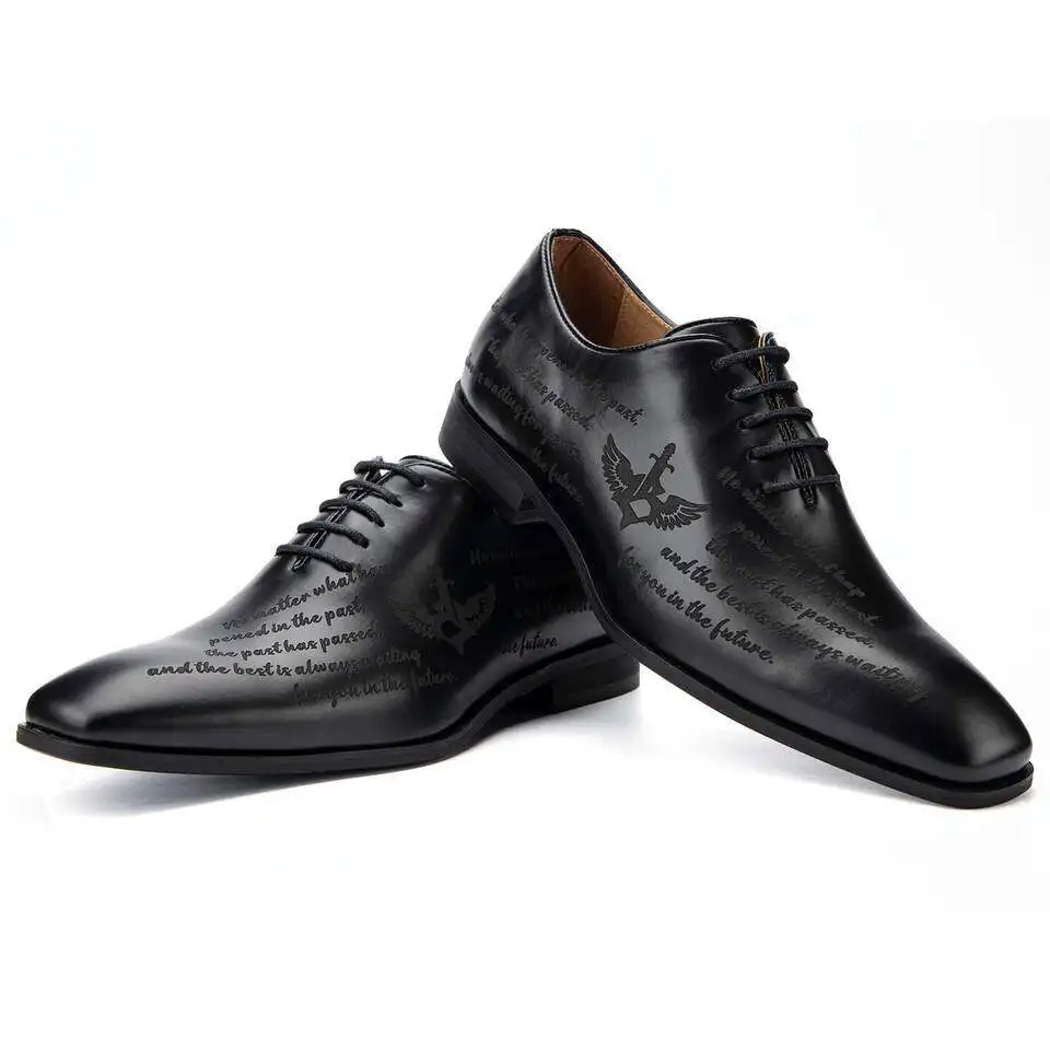 

Men's Black Herringbone Woven Loafers Slip-On Formal Business Dress Shoes with Gold Accent for Office and Party