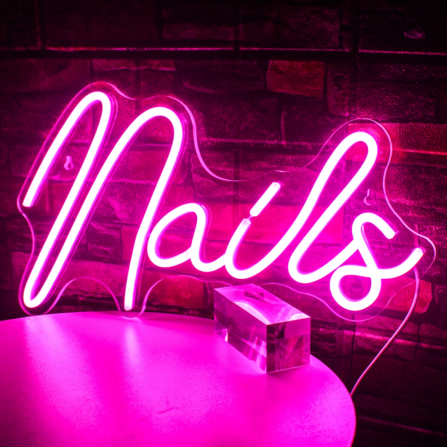 Nails Neon Decoration Nail Neon Sign for Room Decoration Nails  USB Powered for Nail Salon, Beauty RoomLED Sign with