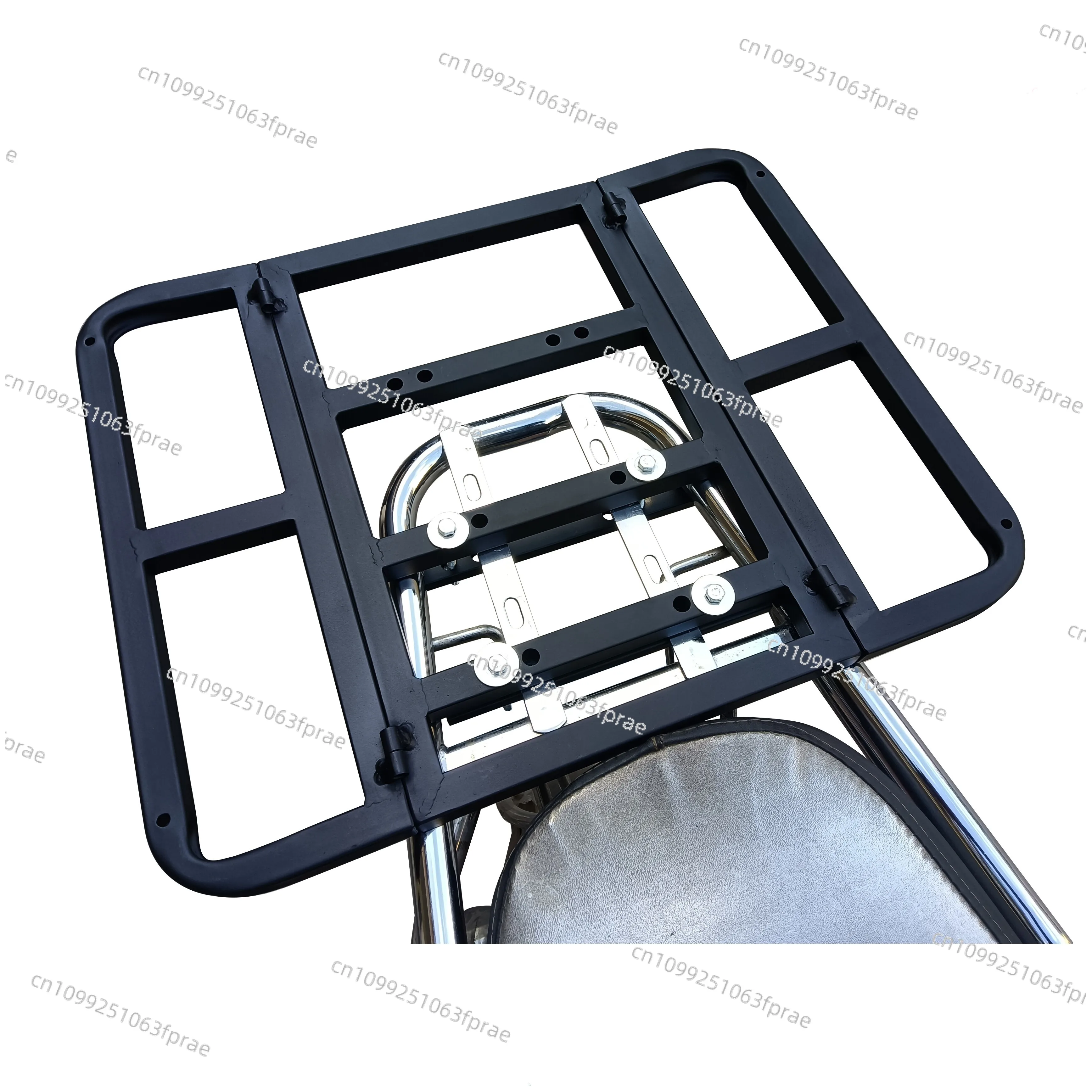 Electric vehicle folding shelf motorcycle lithium battery bicycle pedal tail takeaway box