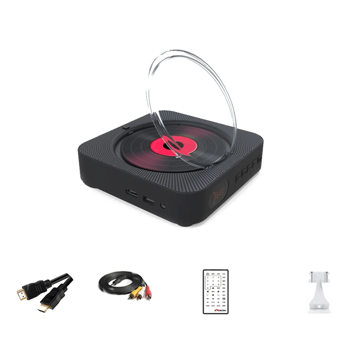 

AS62 VCD CD DVD Многофункциональный аудио-музыкальный плеер Bluetooth-динамик FM-радио Настенный разъем AUX с дистанционным управлением (ЕС) D