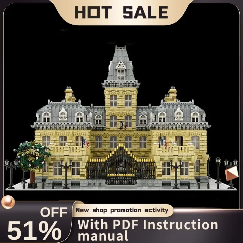 

New 23399Pcs City Hot Selling Street View Moc Modular French Palace Model Custom Puzzle Creative Ideas Kids Toys Birthday Gift
