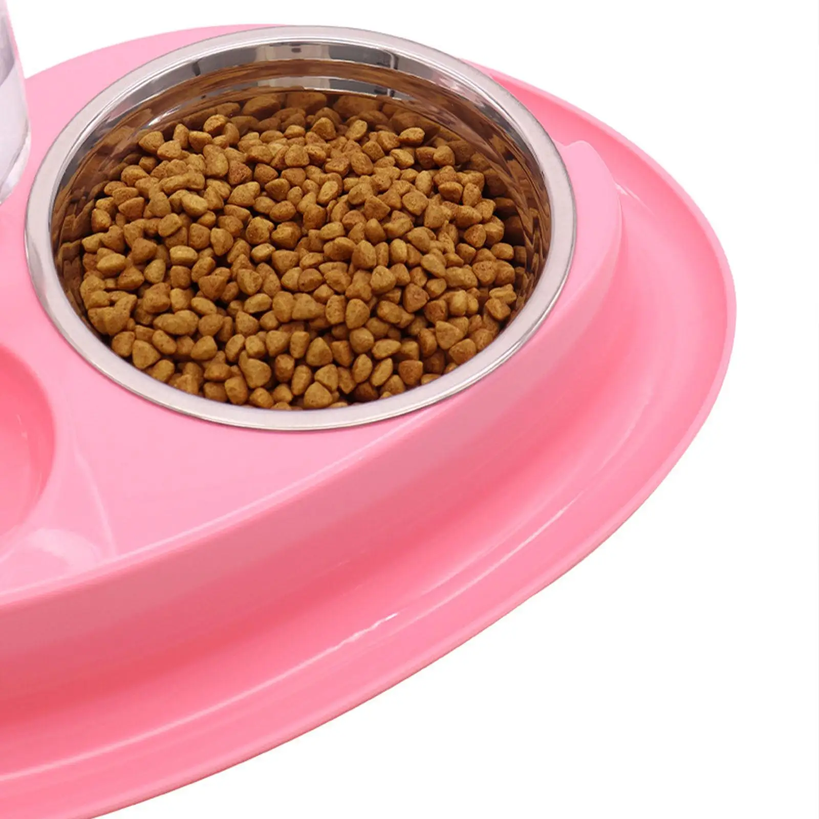 

Cat Feeder with Water Dispenser Dog Bowl 2 in 1 Feeder and Waterer Set for Dogs Travel