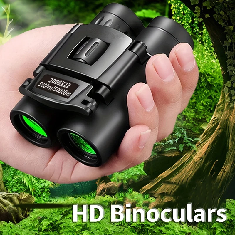 3000x22 Powerful Binoculars 50000M Long Range Folding Mini Telescope BAK4 FMC Optics For Hunting Sports Outdoor Camping Travel