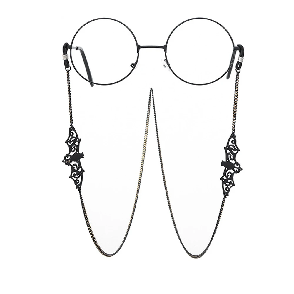New Fashion Pendant Glasses Chains Bat Cross Eyeglasses Sunglasses Spectacles Metal Non-slip Chain Holder Cord Lanyard Necklace