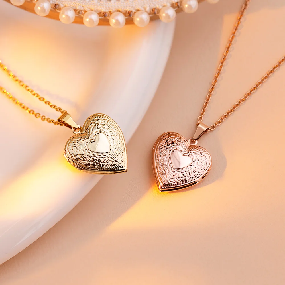 ส่วนบุคคล Heart Locket สร้อยคอ Photo,CUSTOM สีภาพจี้ Memorial VINTAGE Locket สร้อยคอวันวาเลนไทน์