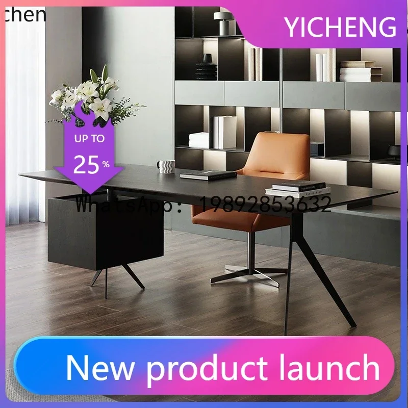 

LYY solid wood desk study furniture set combination to go to the living room, big boss desk light luxury