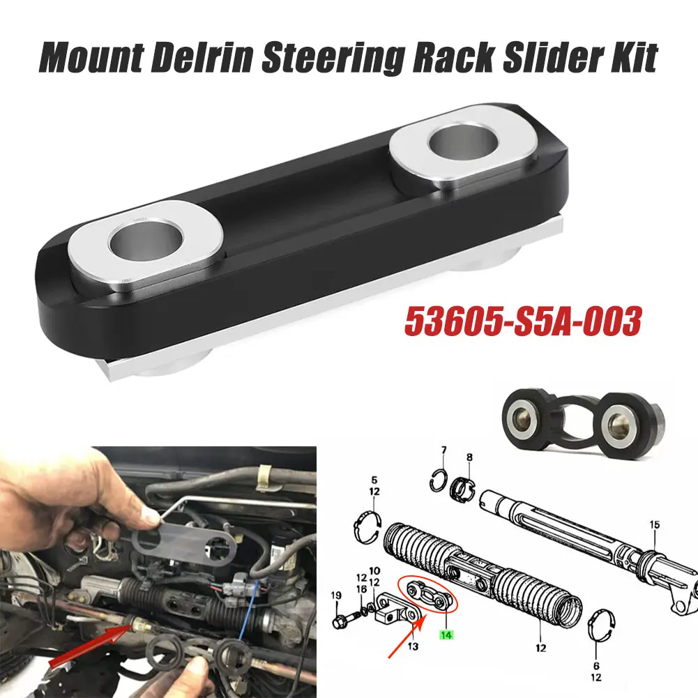 Mount Delrin Steering Rack Slider Kit For Honda Civic EP3 / DC5 Type S 2001-2006 53605-S5A-003