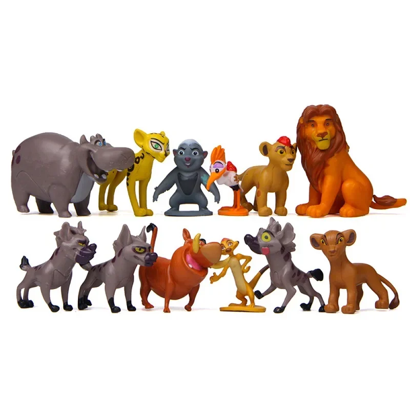Hot 12Pcs Anime Cartoon The Lion Guard King Kion Simba PVC High Quality Action Figures Bunga Beshte Fuli Ono Figurines Doll Toys